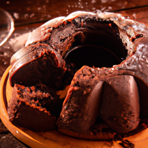 Delicioso bolo de chocolate recém-assado, com textura fofa e úmida para saborear 