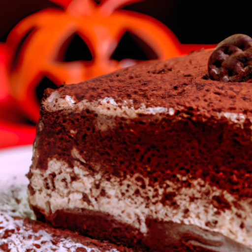 Receita de um bolo assustador de chocolate para o Halloween. 