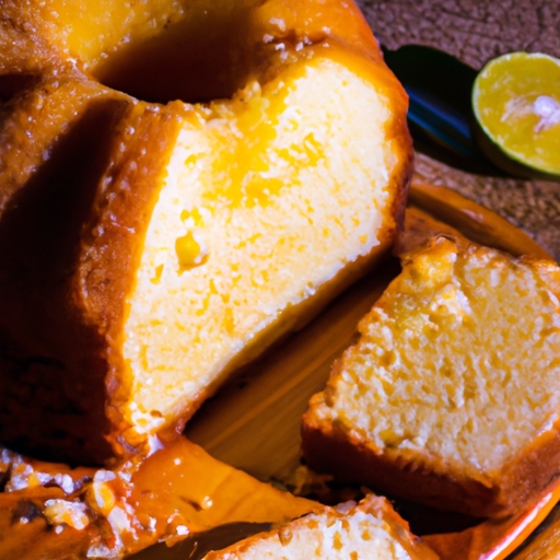 Experimente o sabor irresistível do bolo de laranja com fubá 