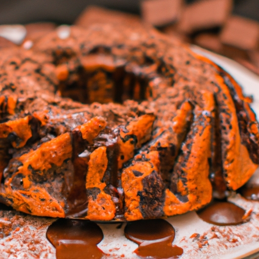 Desfrute desta incrível receita de bolo de chocolate de tamanho generoso! 