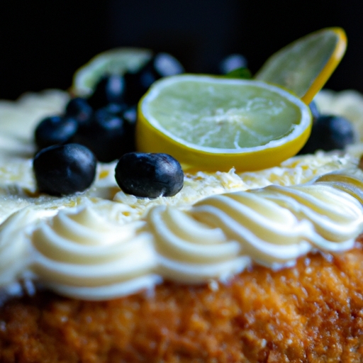 Receitas de Bolo: “Bolo de limão com blueberries: uma deliciosa combinação de sabores e texturas!” 