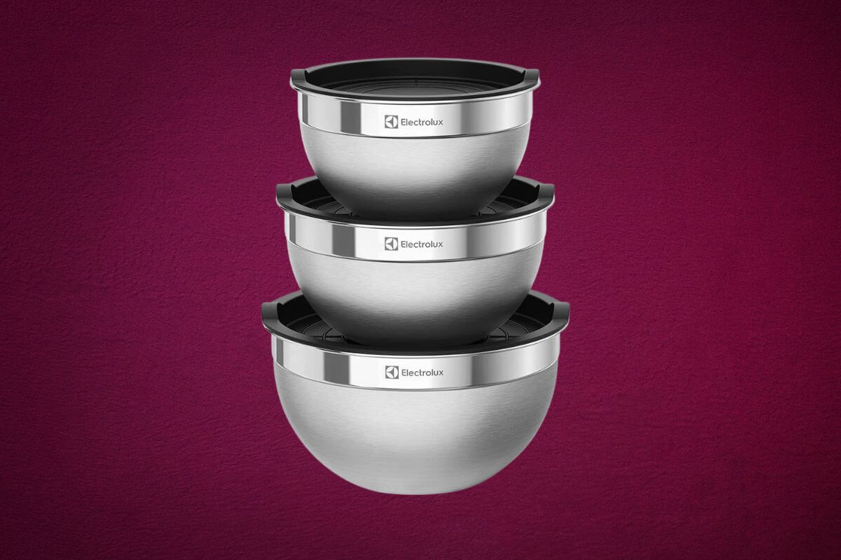 Red Silver: Bowls Electrolux: Facilidade e Durabilidade na Organização da Cozinha com Tigelas de Inox e Tampa em Plástico 